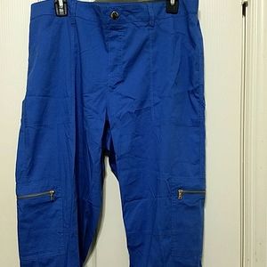 Rafaellal womens size 12 cargo pant in Dutch blue.